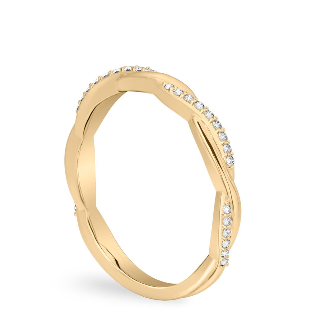 Twist Band Pavé Twist Diamond Wedding Band
