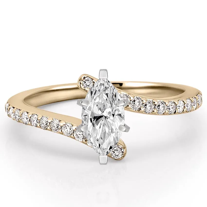 Patronus Unique Ring With Pave Side Stones