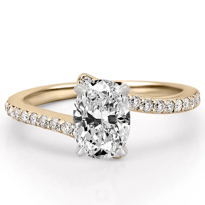 Patronus Unique Ring With Pave Side Stones