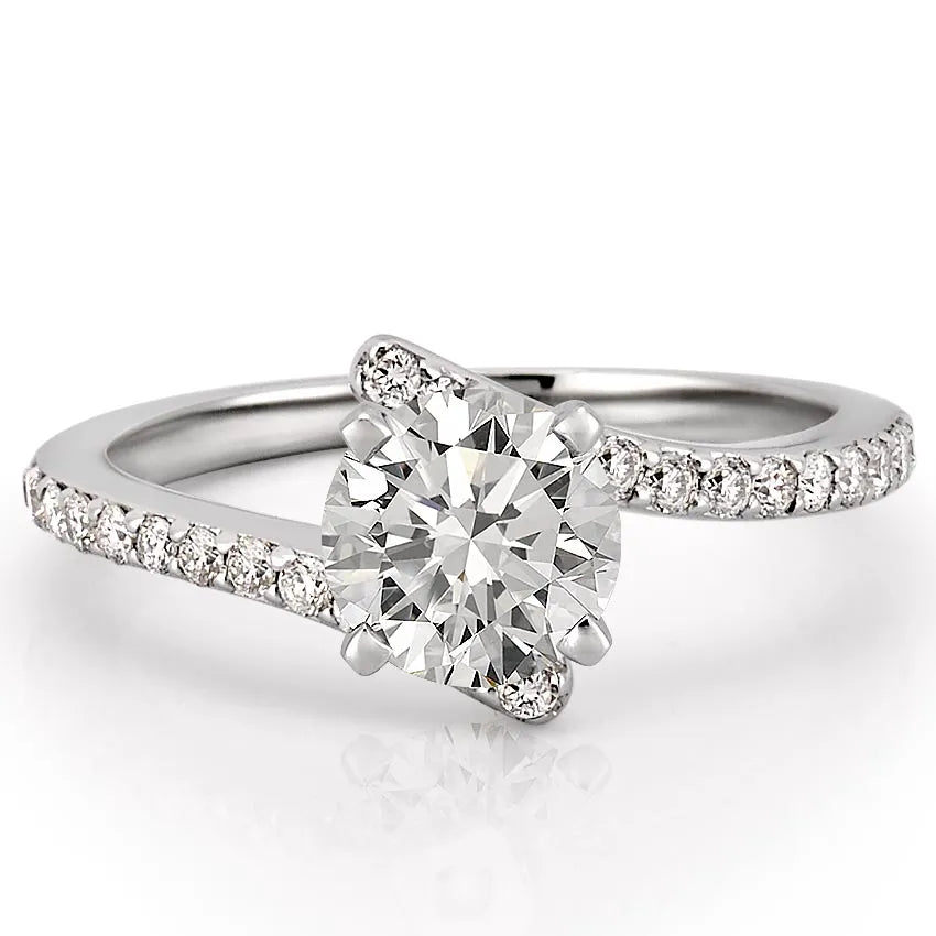 Patronus Unique Ring With Pave Side Stones