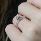 Patronus Unique Ring With Pave Side Stones