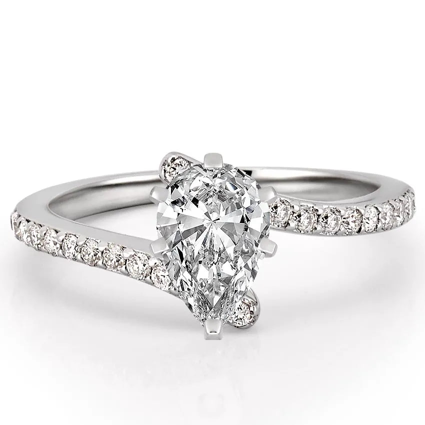 Patronus Unique Ring With Pave Side Stones