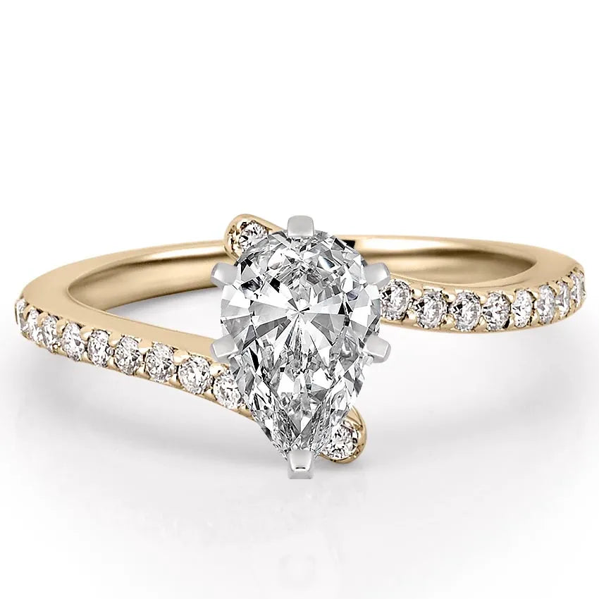Patronus Unique Ring With Pave Side Stones