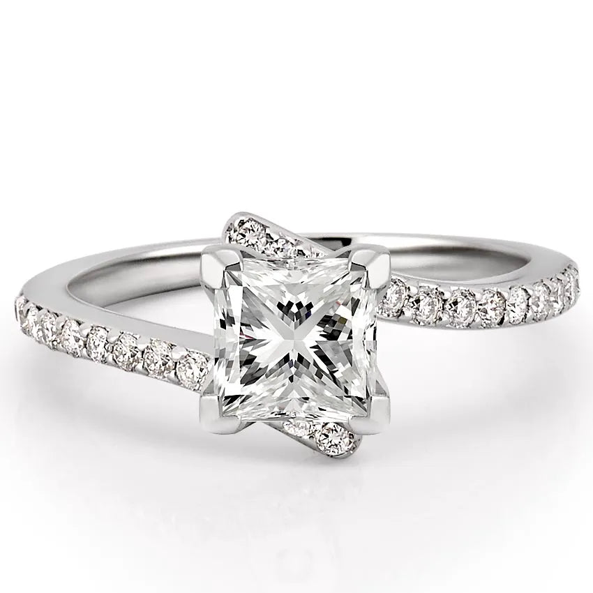 Patronus Unique Ring With Pave Side Stones