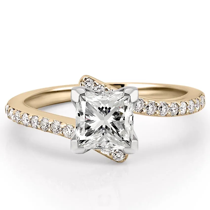 Patronus Unique Ring With Pave Side Stones