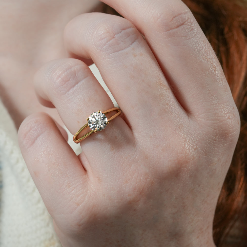 Unity Split Shank Solitaire Engagement Ring