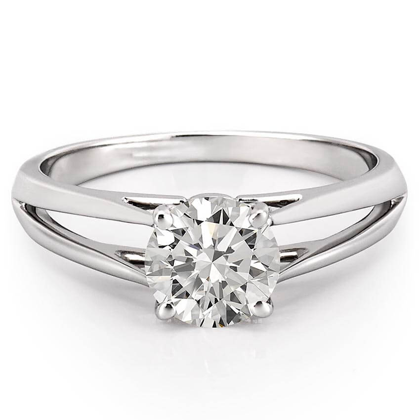 Unity Split Shank Solitaire Engagement Ring