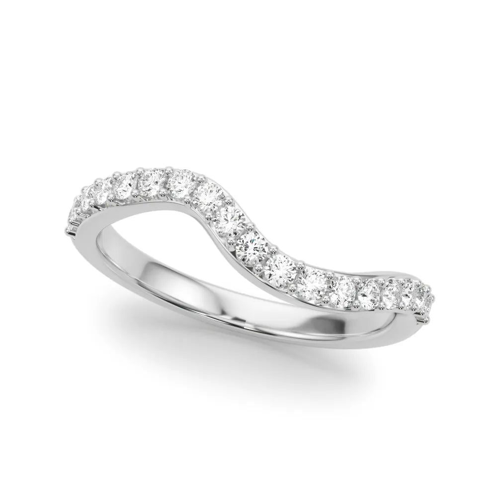 Faye Band Wave Pavé Diamond Band