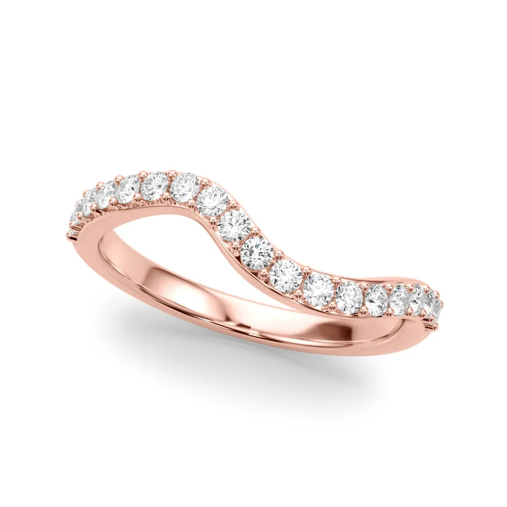 Faye Band Wave Pavé Diamond Band