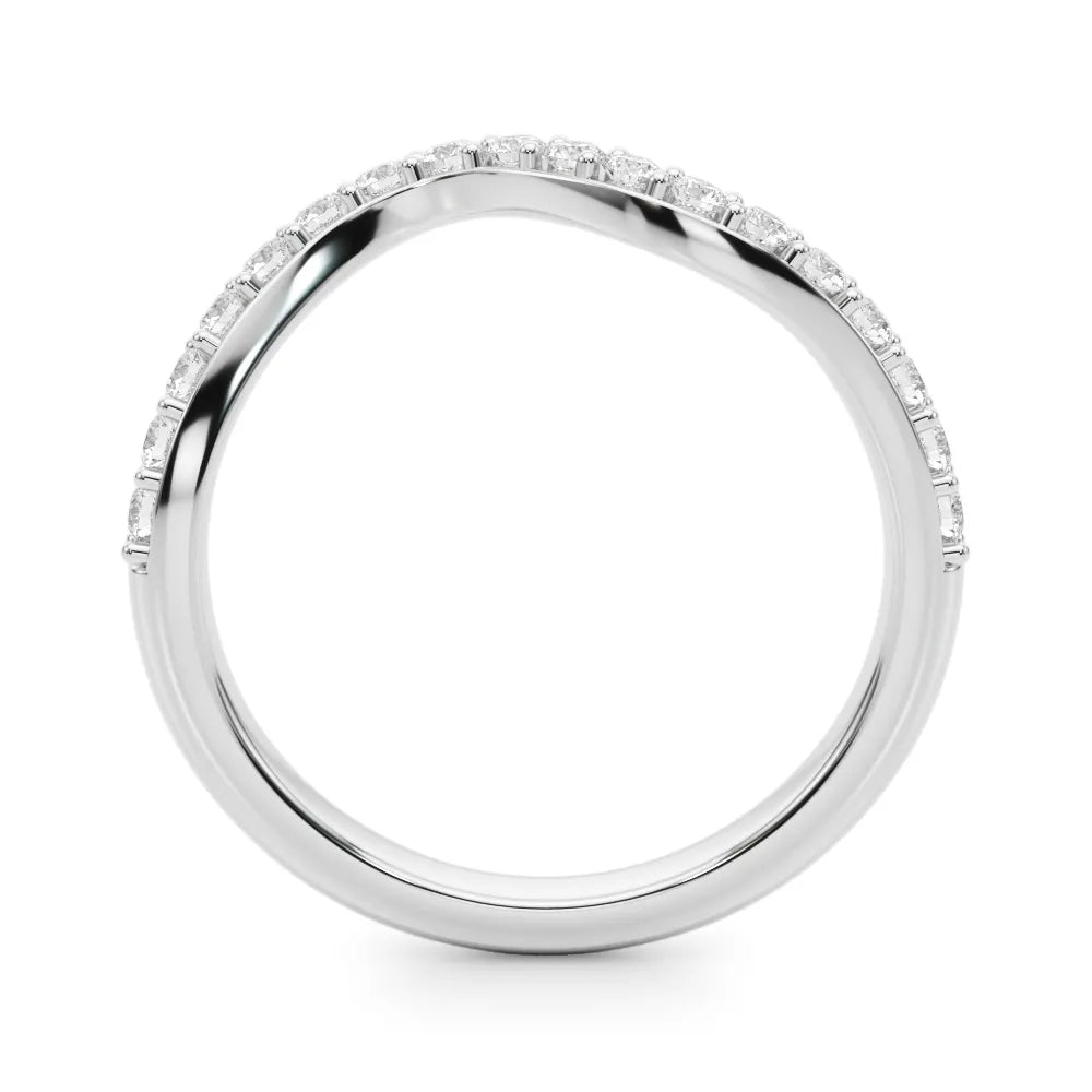Faye Band Wave Pavé Diamond Band