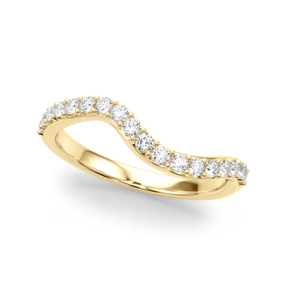 Faye Band Wave Pavé Diamond Band