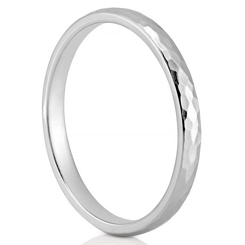 Greta Band Delicate Hammered Wedding Band