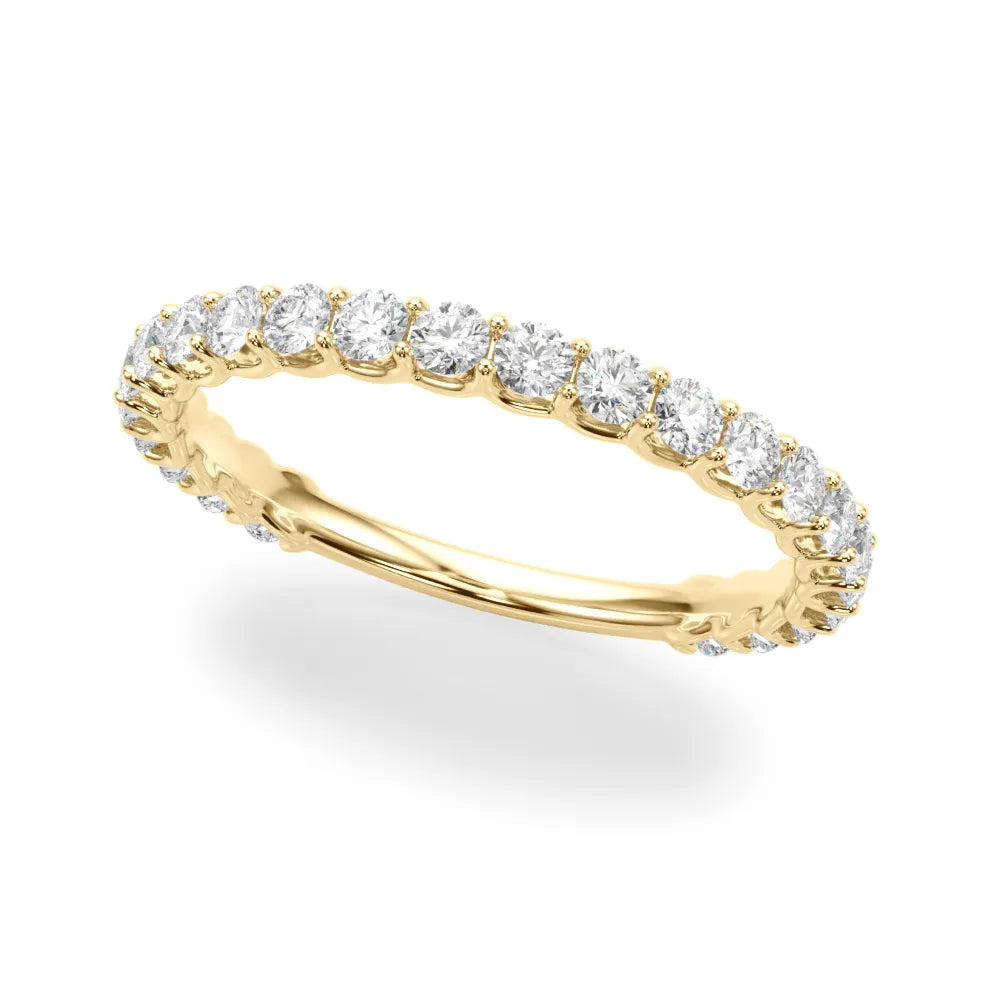Laurel Band 2mm Wedding Band with Diamonds