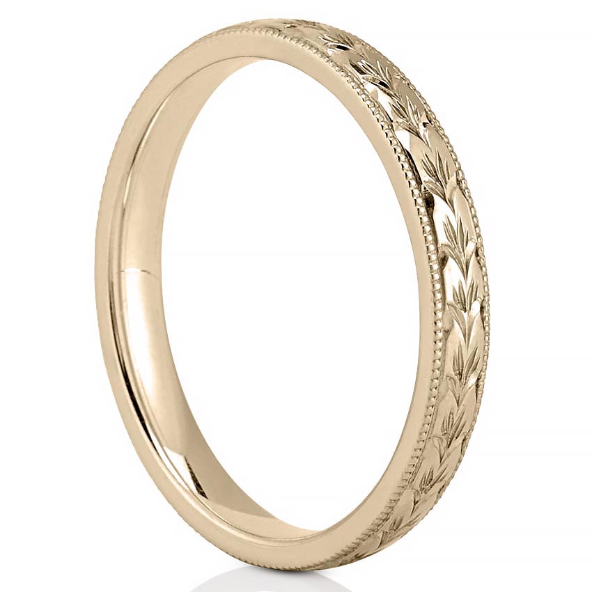 Adelaide Band Hand Engraved Wedding Band