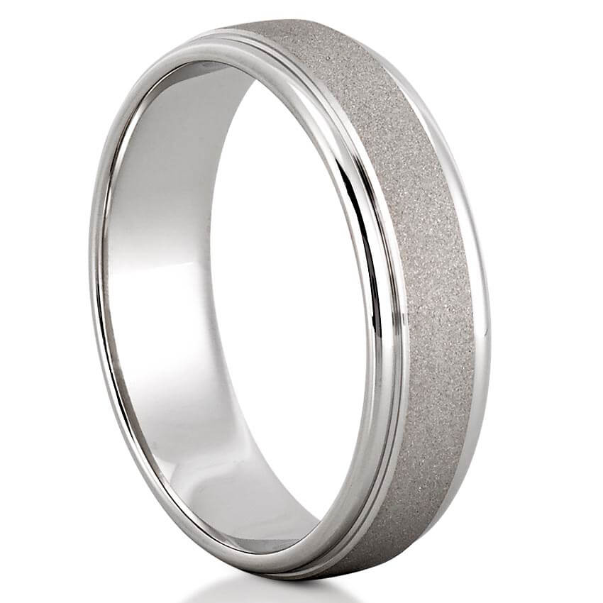 Tesla Wire Brushed Band with High Polish Edges