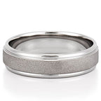 Tesla Wire Brushed Band with High Polish Edges