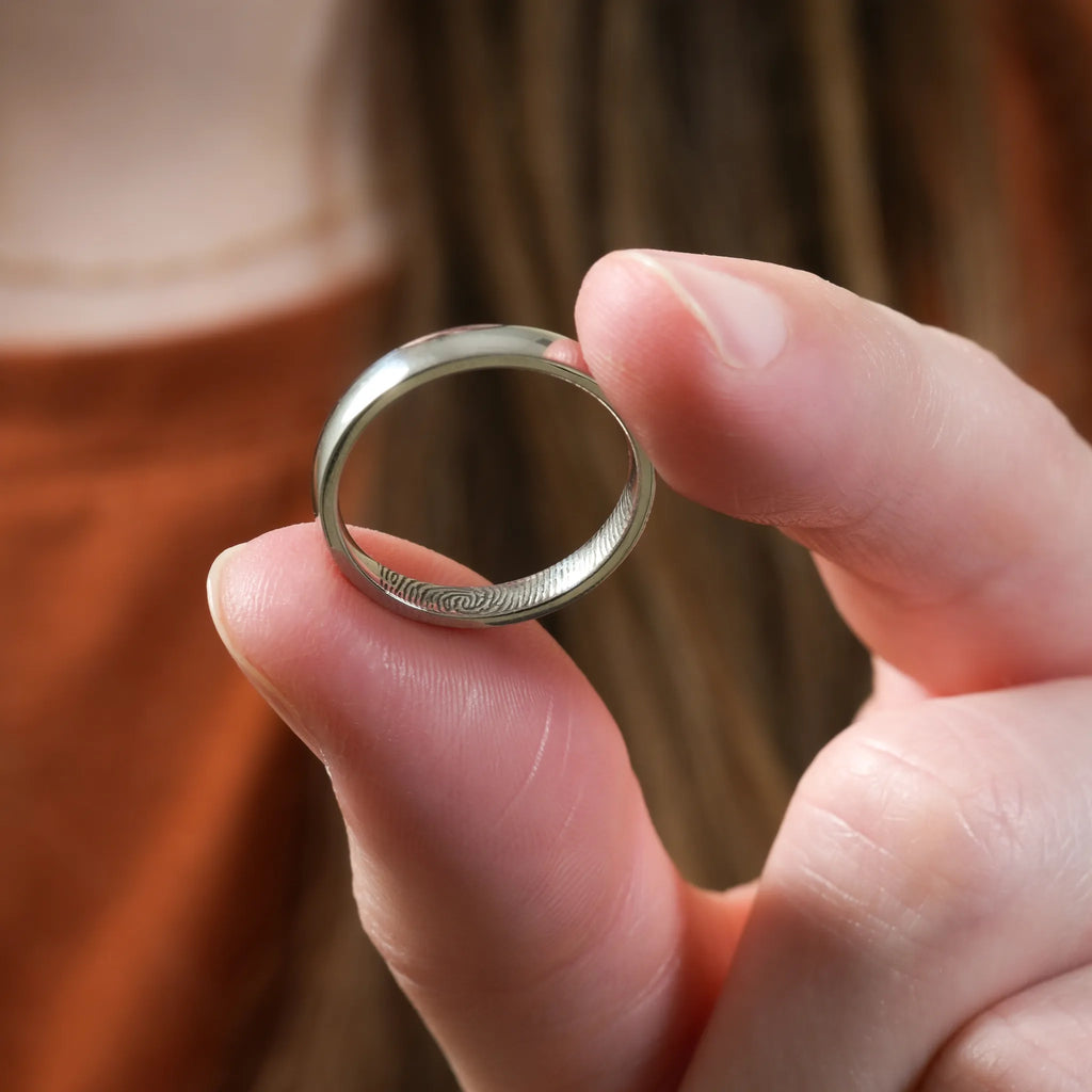 Women’s Inside Fingerprint Wedding Band
