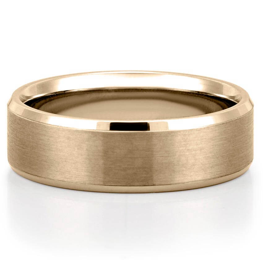 Bevel Beveled Edge Satin Finish Band