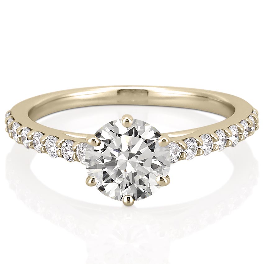 Jemma Cathedral Six Prong Engagement Ring