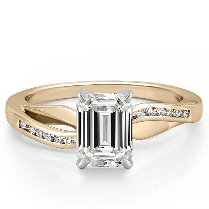 Lily Engagement Ring with a Ribbon Design