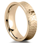 David Hammered Wedding Band