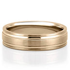 Beck Matte Wedding Band Featuring Two Inlays