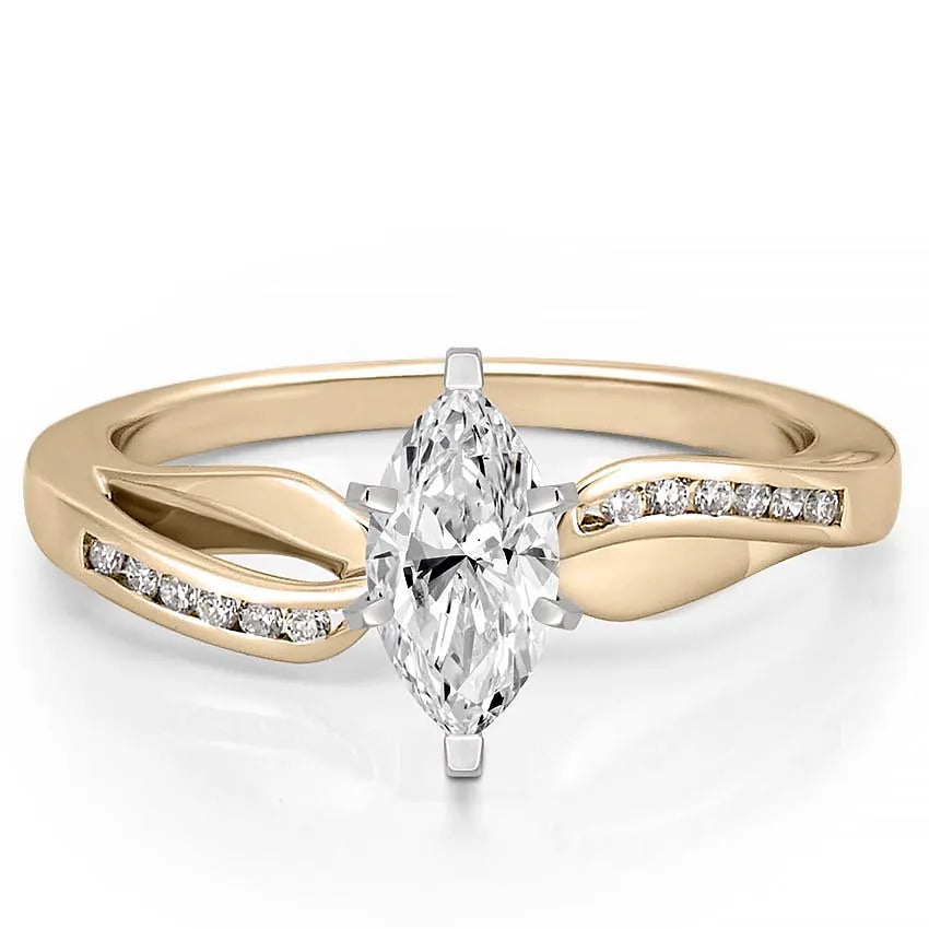 Lily Engagement Ring with a Ribbon Design