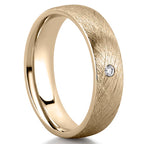 Mandela Men's Comfort Fit Diamond Vintage Band