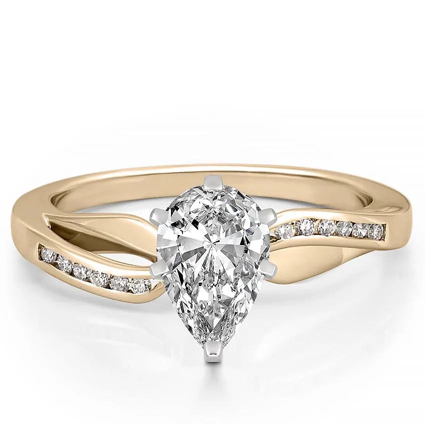 Lily Engagement Ring with a Ribbon Design