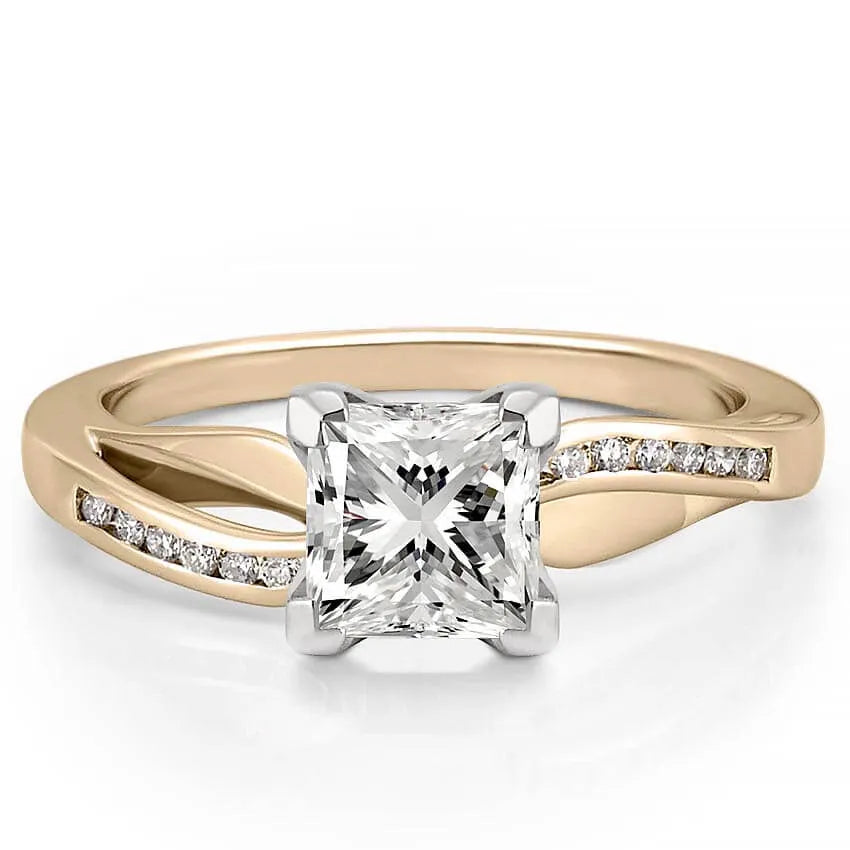 Lily Engagement Ring with a Ribbon Design