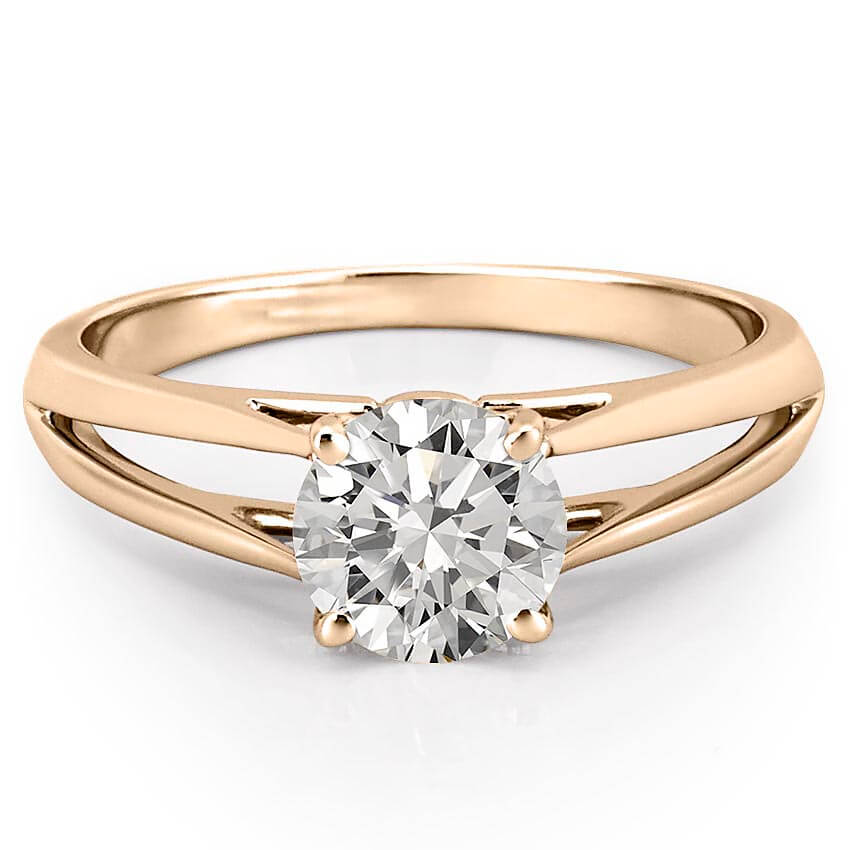 Unity Split Shank Solitaire Engagement Ring