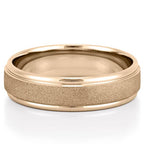Tesla Wire Brushed Band with High Polish Edges